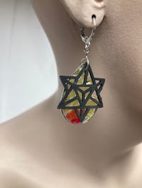 Image 5 of Inter-dimensional Traveler ‘Stained Glass’ Earrings