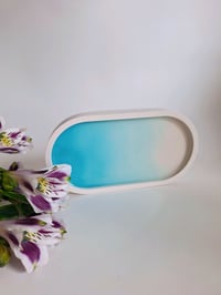 Image 2 of Plaster and epoxy resin stand blue