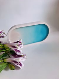 Image 3 of Plaster and epoxy resin stand blue