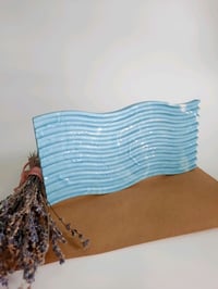 Image 3 of Plaster stand white-blue wave