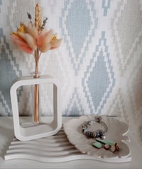 Image 3 of Plaster monstera white stand