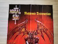 Image 2 of MORTAL SIN - Mayhemic destruction Flag (cloth poster Banner tapestry) Australian thrash metal