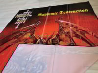 Image 4 of MORTAL SIN - Mayhemic destruction Flag (cloth poster Banner tapestry) Australian thrash metal