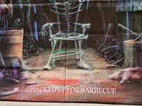 Image 4 of MORTICIAN - Hacked up for barbecue Flag 3' x 3'(cloth poster Banner tapestry) Death metal Deathgrind