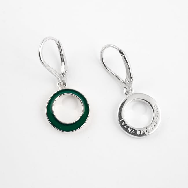 Small Round Open Silver Earrings