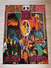 Image 1 of NAPALM DEATH - Mentally murdered Flag (cloth poster Banner tapestry) Death metal Grindcore