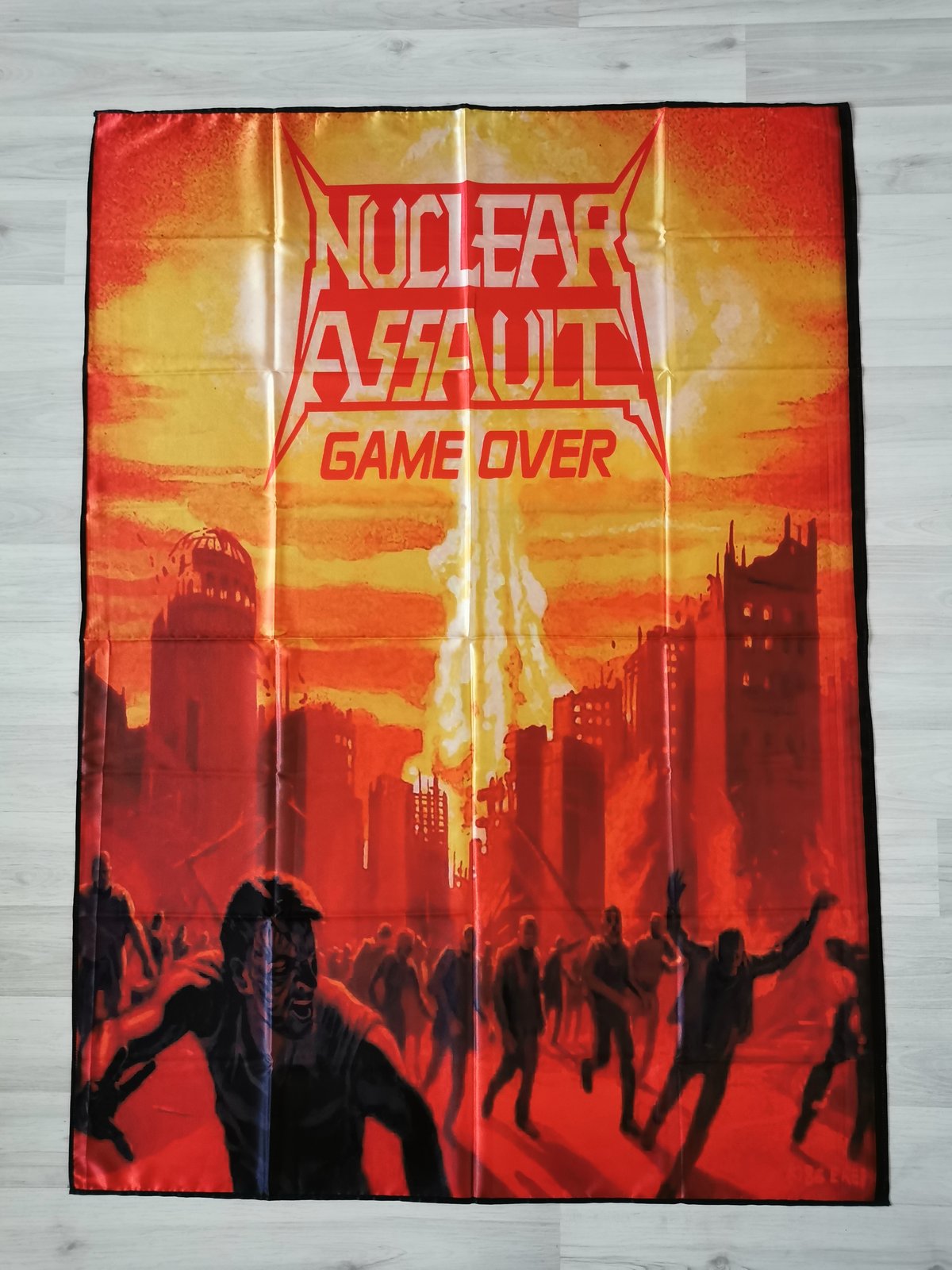 NUCLEAR ASSAULT - Game over Flag (cloth poster Banner tapestry