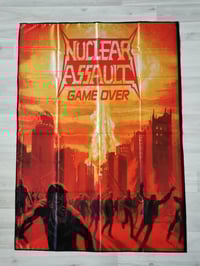 Image 1 of NUCLEAR ASSAULT - Game over Flag (cloth poster Banner tapestry) Thrash metal