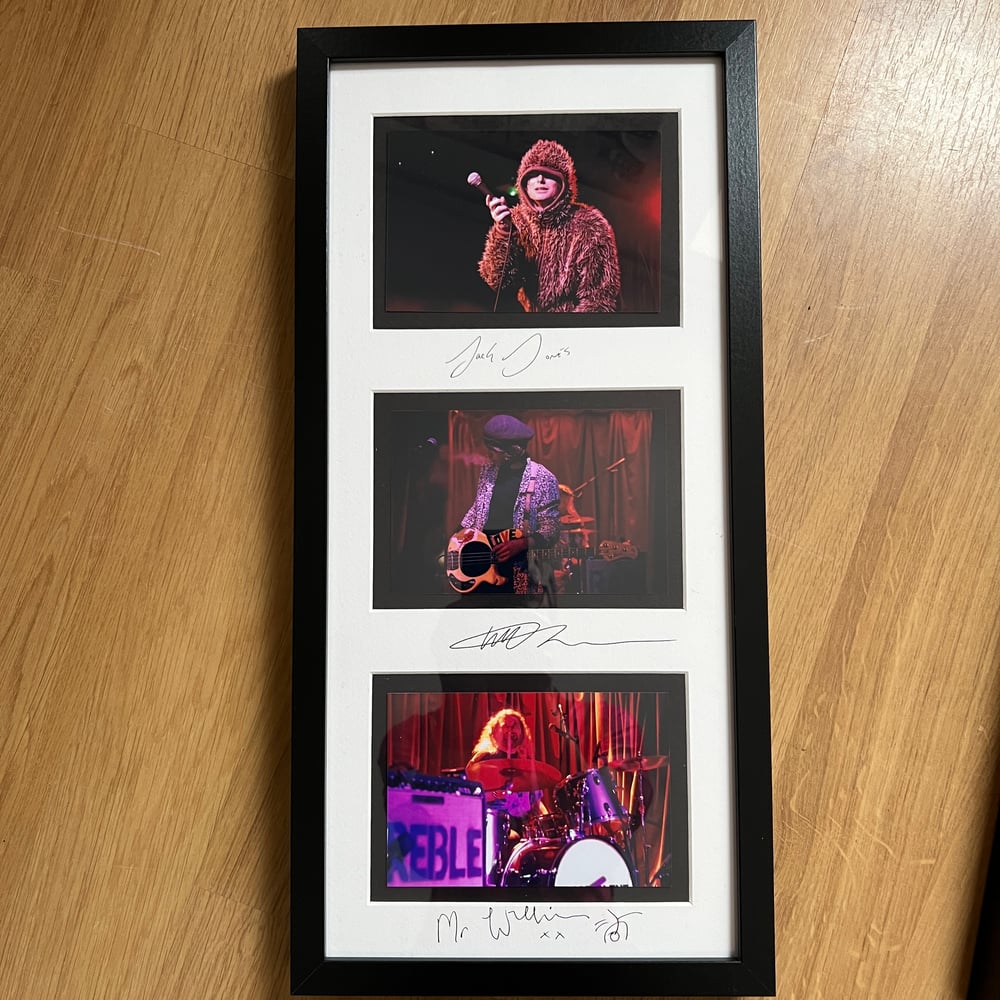 Signed framed photo sets from Swansea to Hornsey 2023 tour