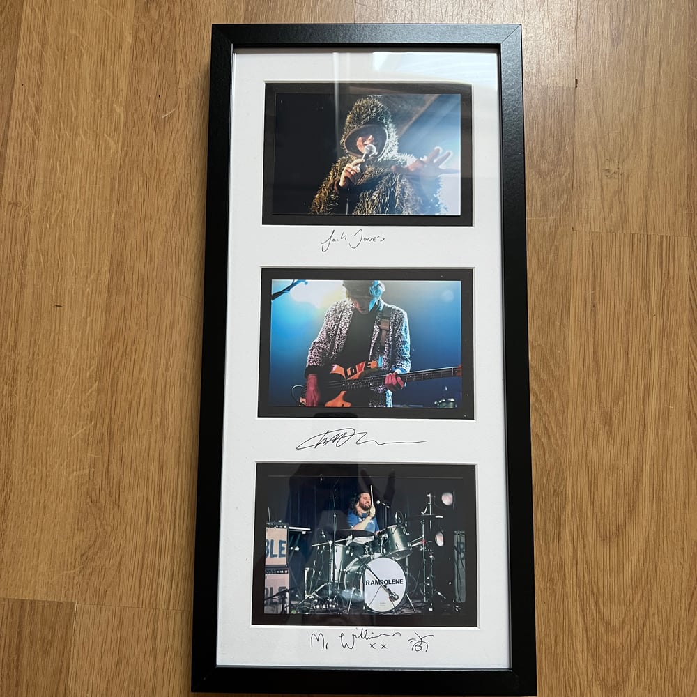 Signed framed photo sets from Swansea to Hornsey 2023 tour