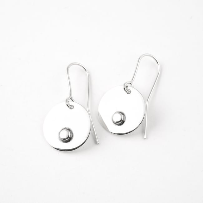 Round Sterling Silver Earrings