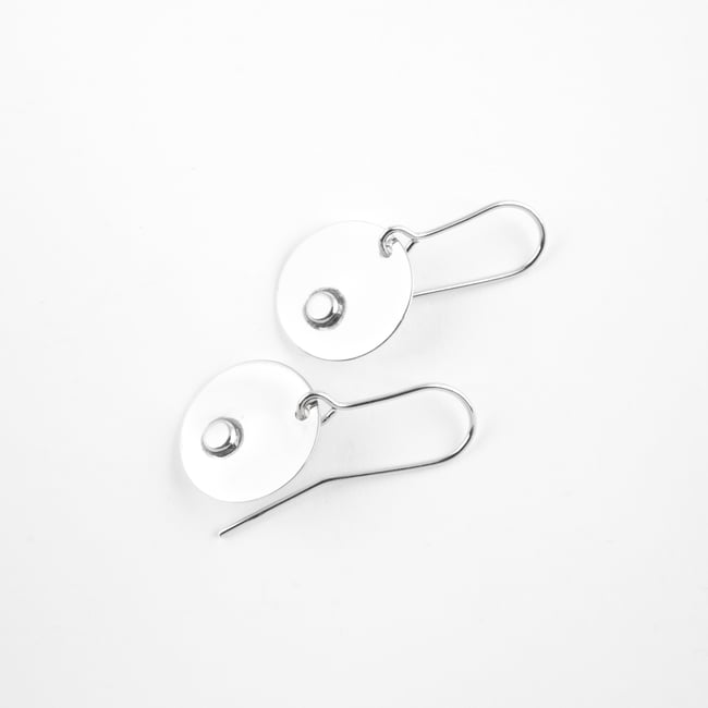 Round Sterling Silver Earrings