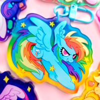 Image 1 of My Little Pony Friendship is Magic Gen 4 Colourful Acrylic Keychains