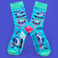 Image 2 of Funky Pigeon Embroidered Crew Socks