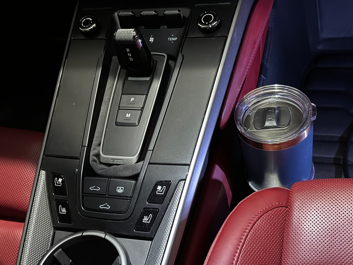 PORSCHE 992 cup holder for 14/18 way power seats | MachinedSpeed