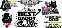 Star Wars Darth Vader Dad Double Sided Uv Dtf Wrap W0231