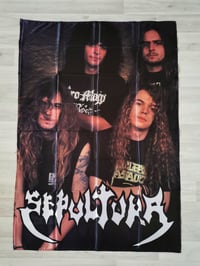 Image 1 of SEPULTURA - Band photo Flag (cloth poster Banner tapestry) Brazilian thrash speed metal