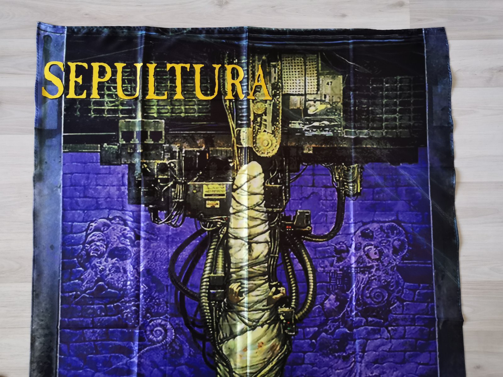 限定スチール缶 タペストリー SEPULTURA / Chaos A.D. SEPULTURA Chaos A.D. BANNER 2x2 Ft Fabric Poster Tapestry Flag