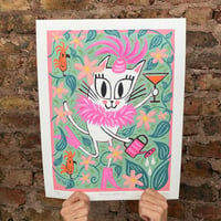 Image 2 of 'Pussycat pottering' Fine art print