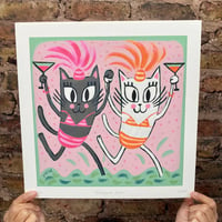 Image 2 of 'Pussycat pals' Fine art print