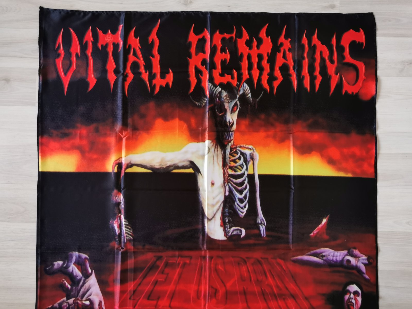 VITAL REMAINS - Let us pray Flag (cloth poster Banner tapestry