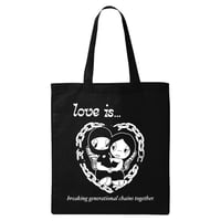 Image 1 of BBY ANARCHISTS X BARRIO FUERZA : BREAKING CHAINS STURDY TOTE BAG