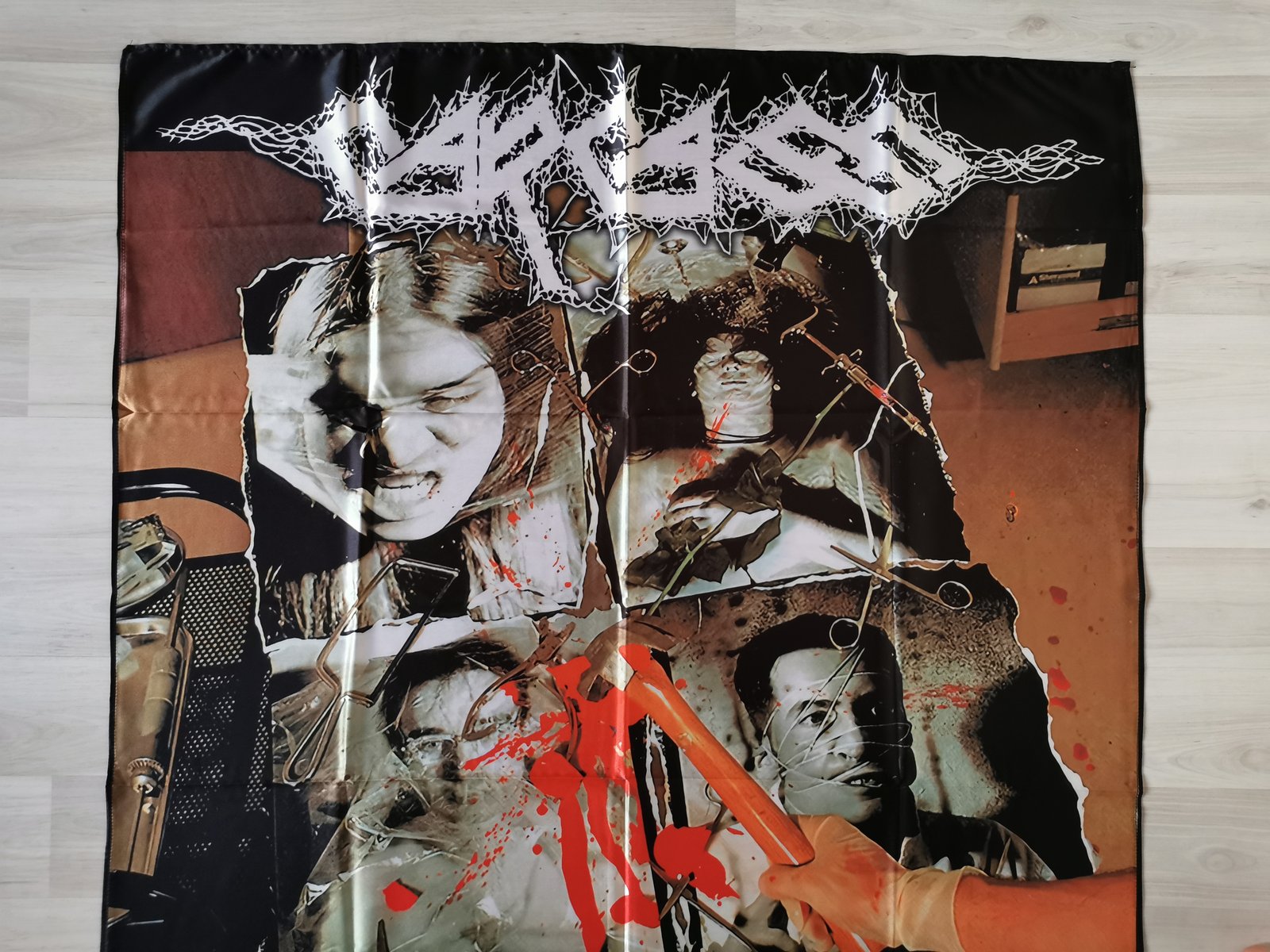 CARCASS - Necroticism Flag (cloth poster Banner tapestry) Death