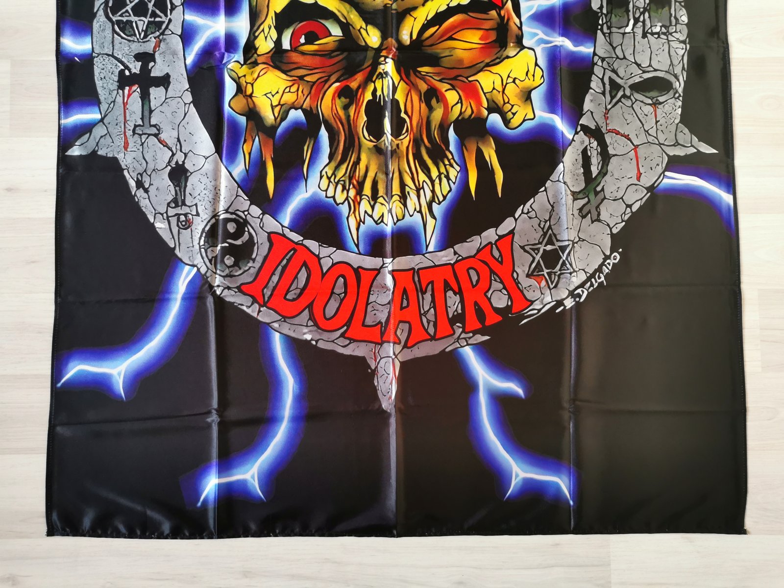 DEVASTATION - Idolatry Flag (cloth poster Banner tapestry) Thrash