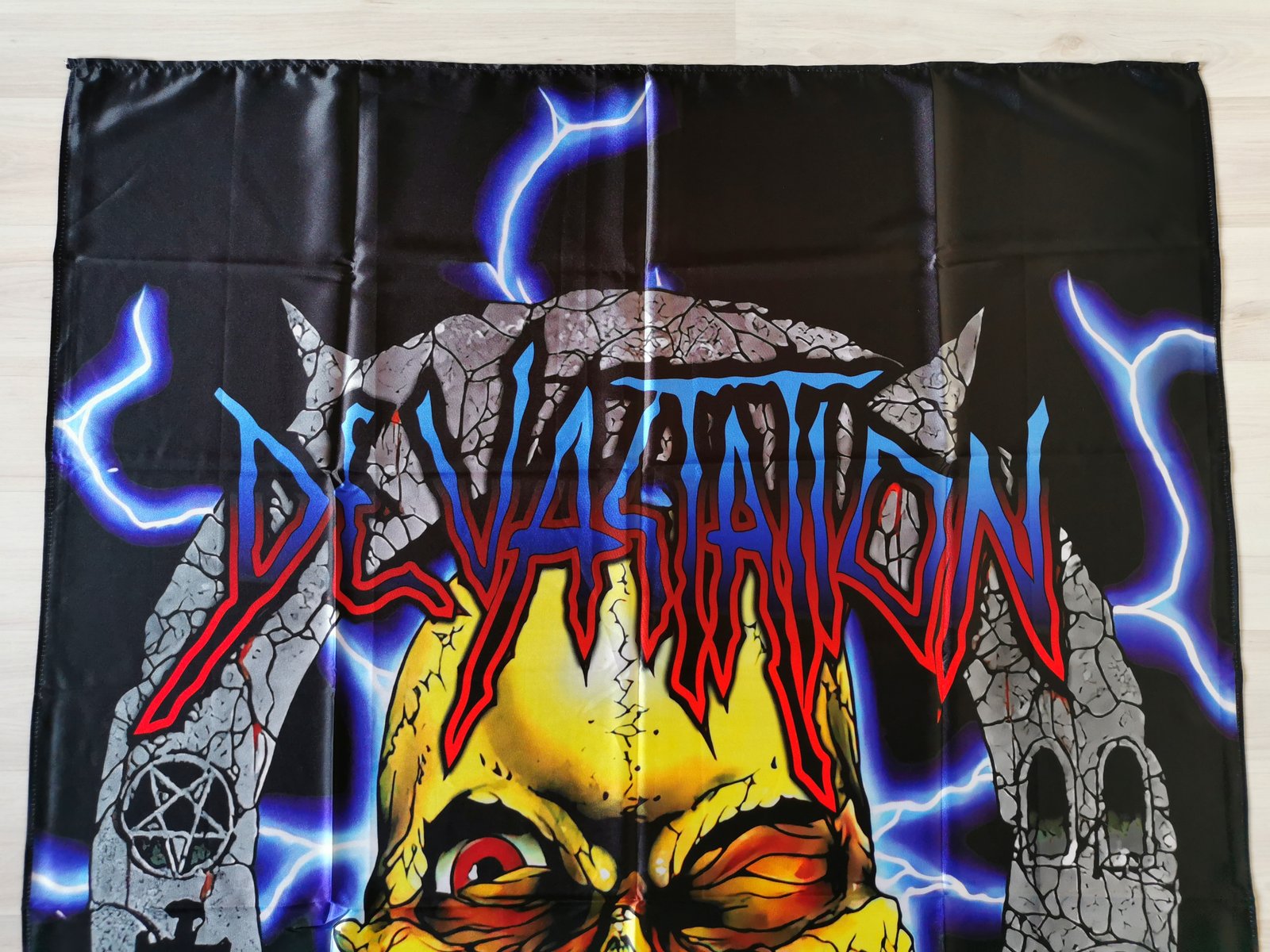 DEVASTATION - Idolatry Flag (cloth poster Banner tapestry) Thrash