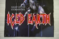 Image 3 of ICED EARTH - Night of the stormrider Flag (cloth poster Banner tapestry) Heavy metal