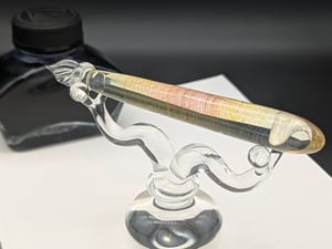 Gold & Silver Feathered Dip Pen