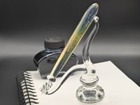 Image 3 of Gold & Silver Feathered Dip Pen