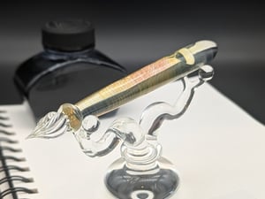 Gold & Silver Feathered Dip Pen