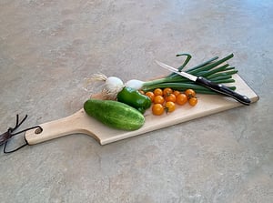 Image of Hardwood Maple Cutting Charcuterie Board, Solid Maple Wood Cheese Board, Wooden Cutting Board