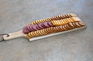 Image of Hardwood Maple Cutting Charcuterie Board, Solid Maple Wood Cheese Board, Wooden Cutting Board