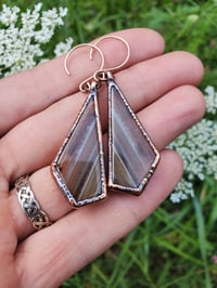Image 1 of Agate Slice Earrings 