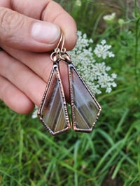 Image 2 of Agate Slice Earrings 