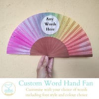 Image 1 of Custom Word Hand Fan