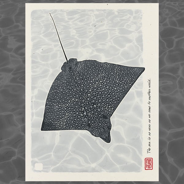 Image of Spotted Eagle Ray • 9x12