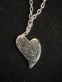 Image 3 of Irregular silver heart pendant