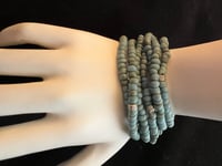 Image 1 of Blue turquoise stretch bracelet