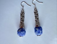 Image 2 of Blue and white earrings 