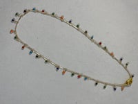 Image 3 of Multi colored dangling stone necklace