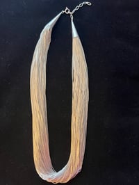Image 1 of Multi-multi tiny silver tube necklace