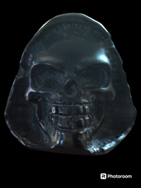 Image 1 of Obsidian Hooded Skull 