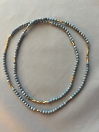 Image 4 of Extra long baby blue turquoise necklace