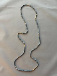Image 5 of Extra long baby blue turquoise necklace
