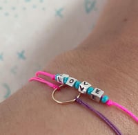 Image 1 of Tiny Letter blocks bracelet