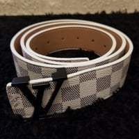 Image 3 of LV Belt Big Size Cream Checker 2024