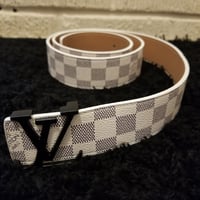 Image 4 of LV Belt Big Size Cream Checker 2024